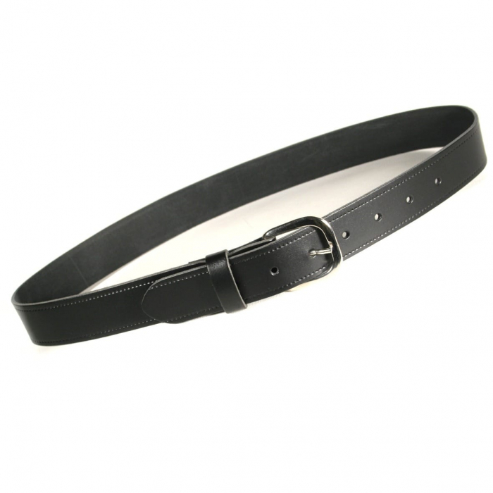 1 1/4 inch Leather Belt with Nickel Buckle