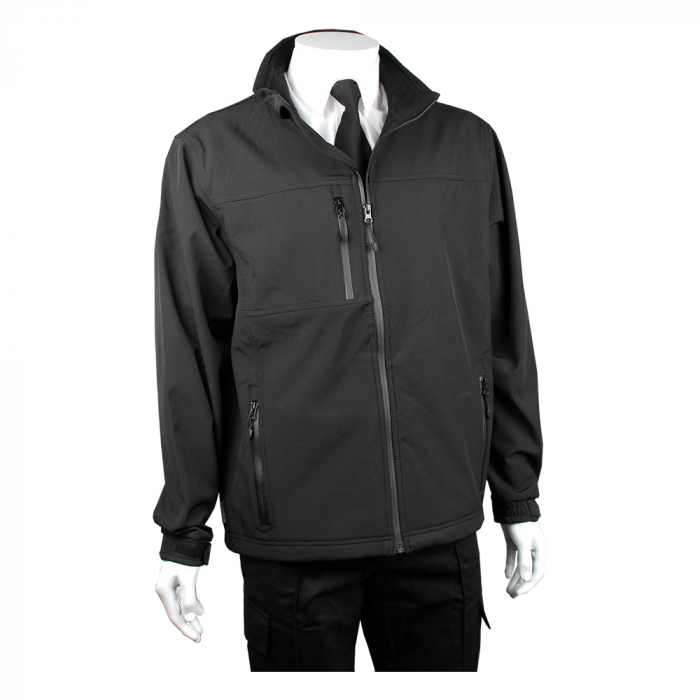 Black Soft Shell Jacket Police Supplies