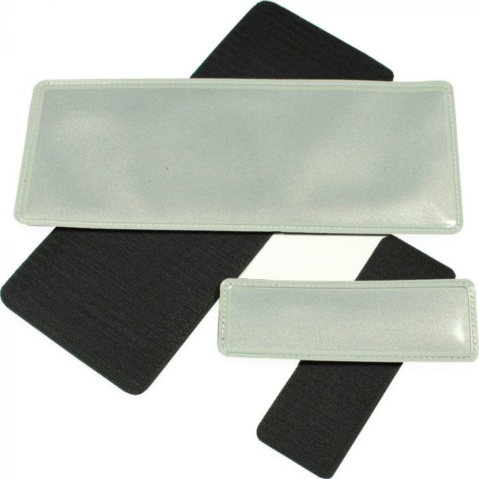 Set of large and small blank velcro badges