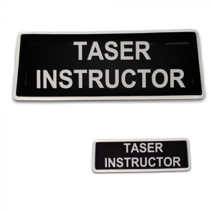 Velcro Reflective Taser Instructor Badge Set Black
