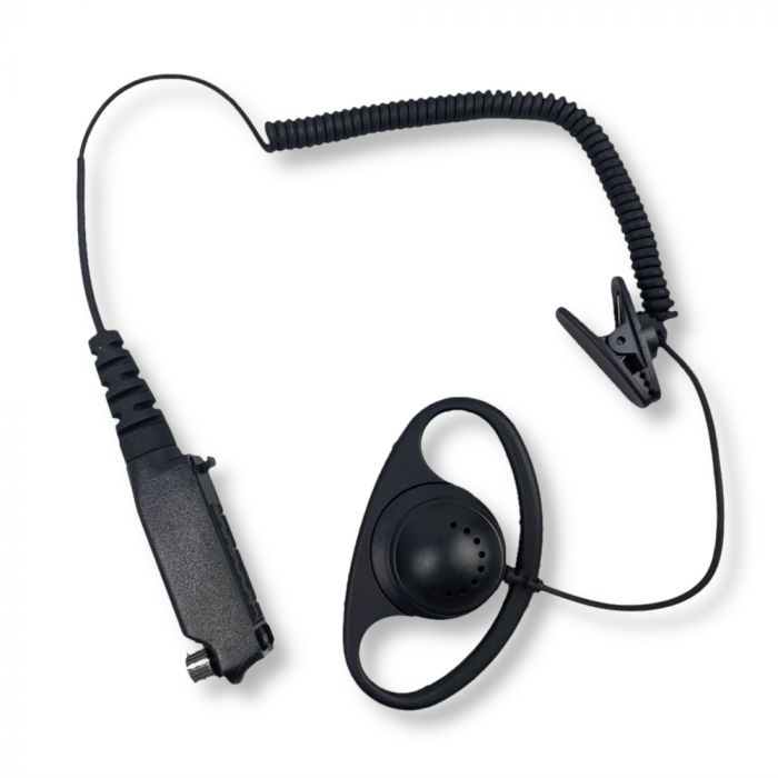 Listen only D shape earpiece for Sepura STP9000 / SC20 /SC21