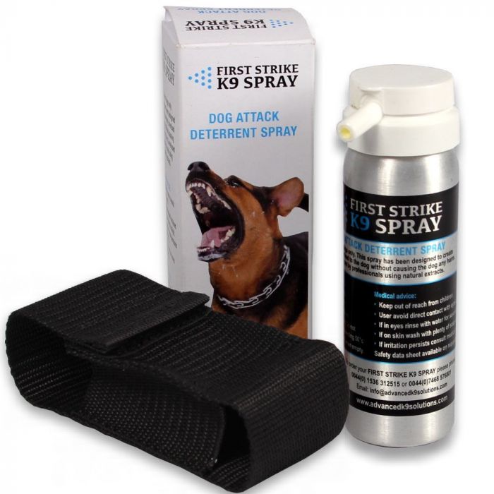 First Strike K9 Dog Deterrent Spray with Protec Pouch