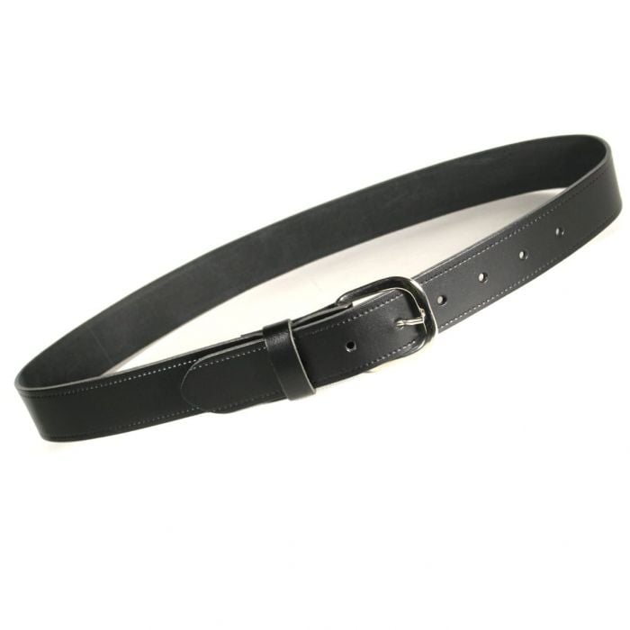 1 1/4 inch Leather belt with nickle buckle