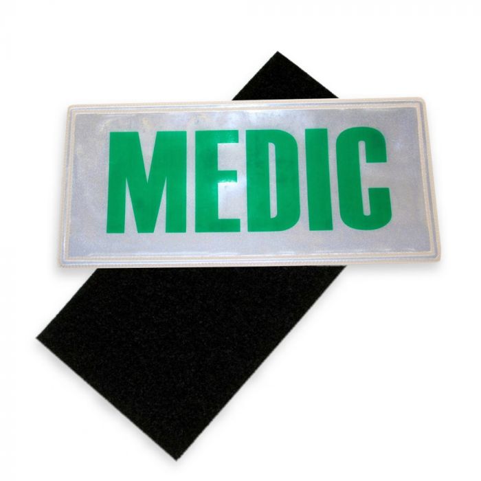 Large Green Reflective Medic Badge 