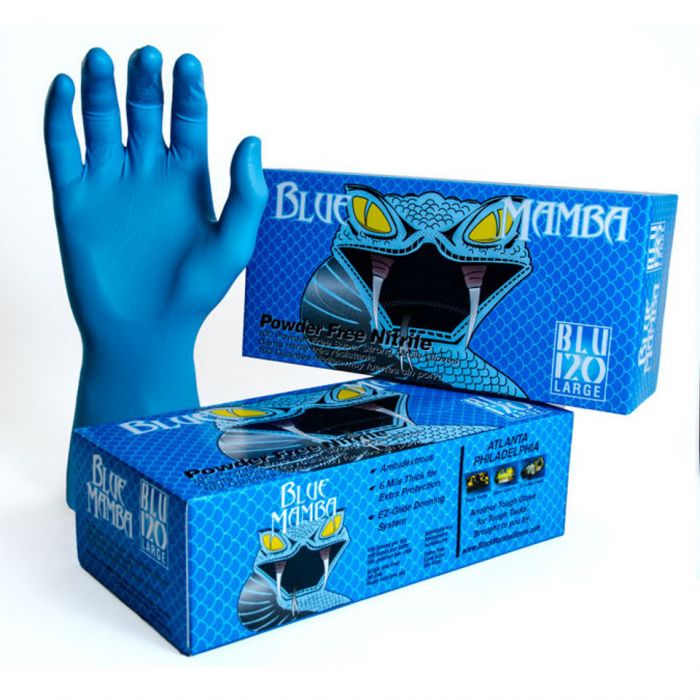 Blue Mamba Nitrile Gloves