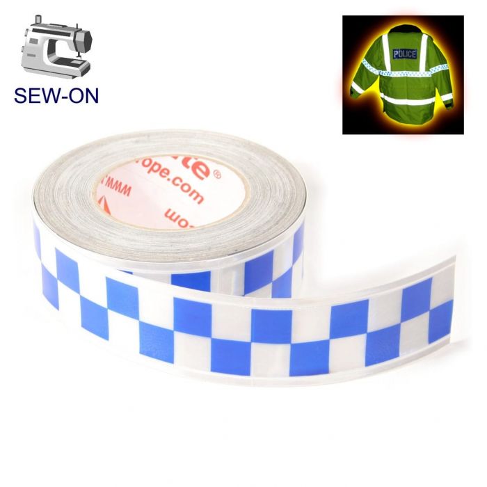 50mm Blue/Silver Reflective Tape