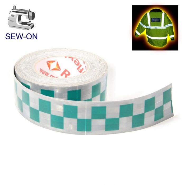 50mm Green/Silver Reflective Tape