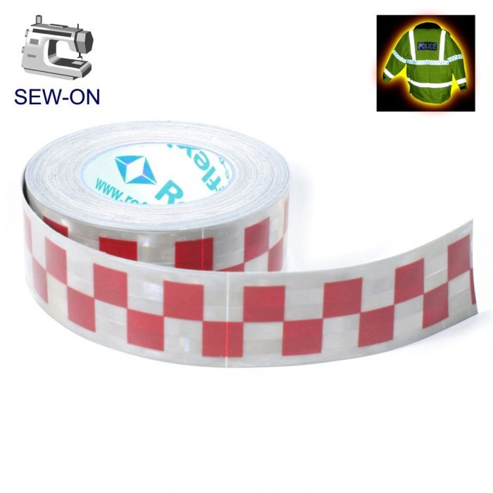 50mm Red/Silver Reflective Tape