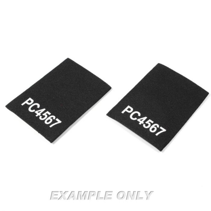 Protec black custom printed slider epaulettes