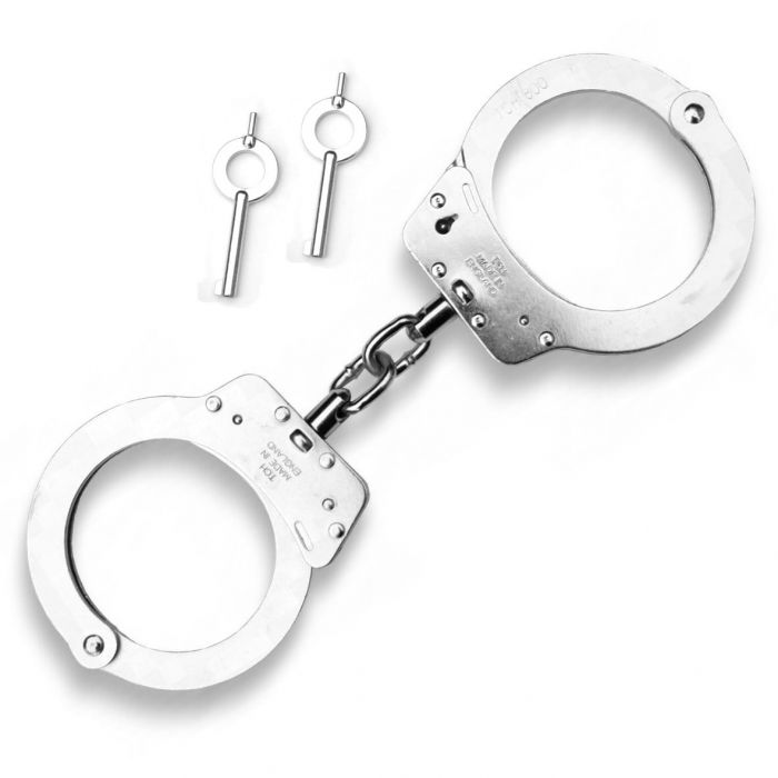 TCH Standard Chain Nickel Handcuffs