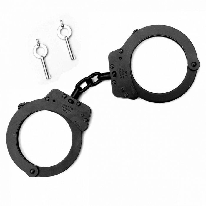 TCH  Standard Chain Handcuffs Black Finish