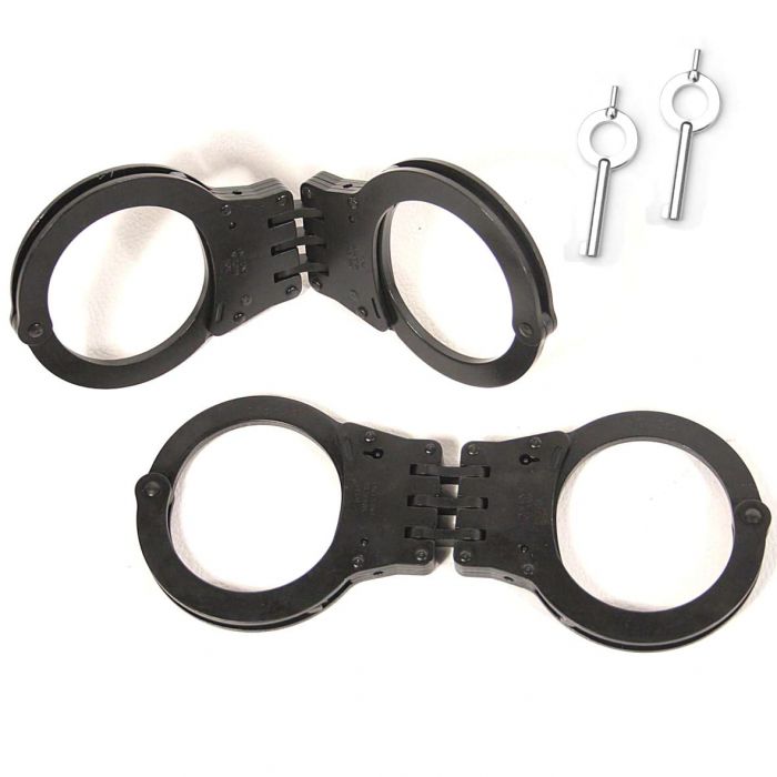 TCH Hinge Superior Black Handcuffs