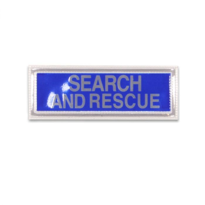 Small Blue Reflective Search and Rescue Badge