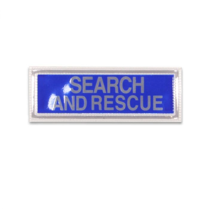 Small Blue Reflective Search and Rescue Badge