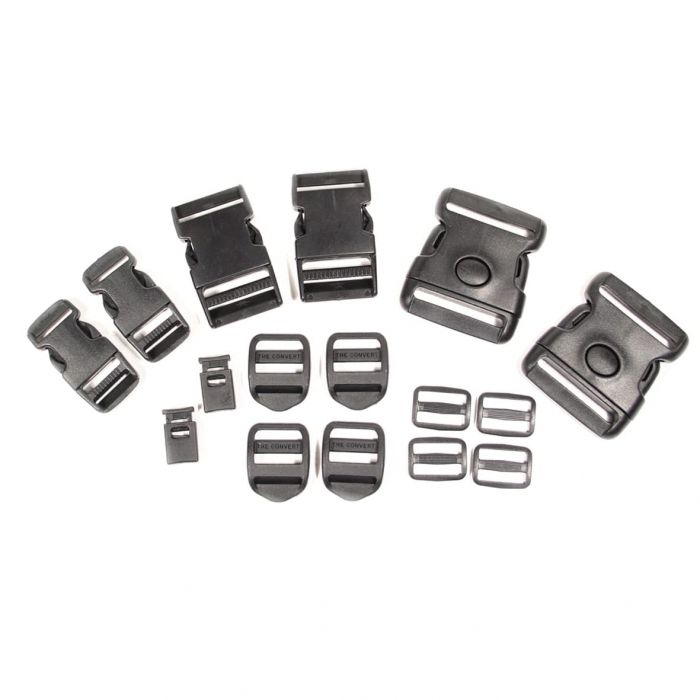 Assorted Black Nylon Buckle Set