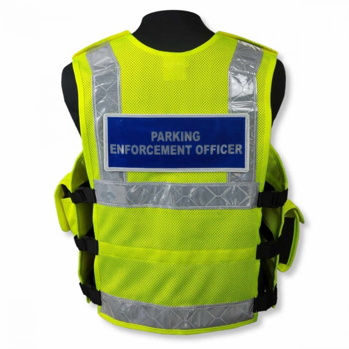 Hi vis sales vest with epaulettes