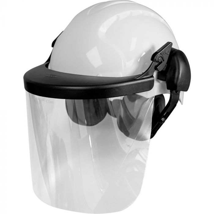 EVO3 PPE Helmet with Ear Defenders & 20cm Visor
