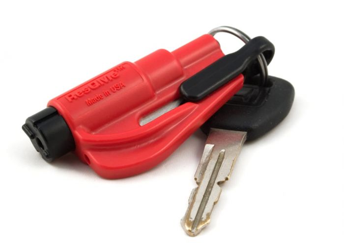 resqme The Original Keychain Car Escape Tool Yellow with Visor Clip and Lanyard Value Pack 