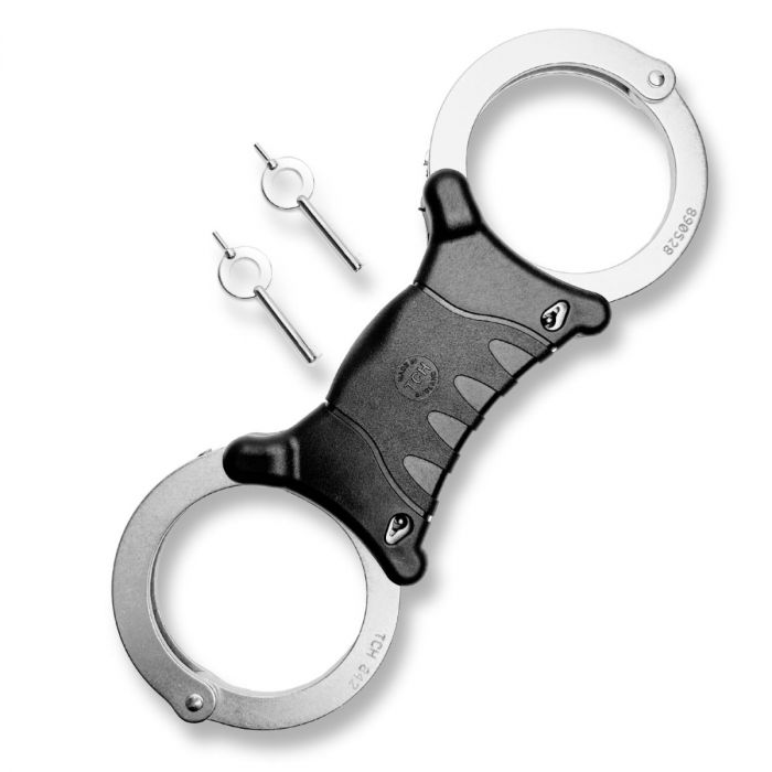 TCH Dual Key Rigid Handcuffs Nickel