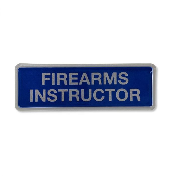 Reflective Firearms Instructor Badge Small Blue