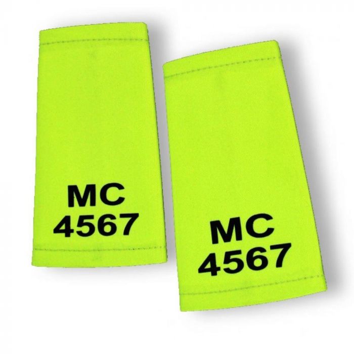 Protec Large Yellow Custom Printed Epaulette Sliders