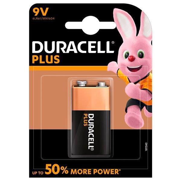 Duracell Plus 9V Alkaline Square Battery