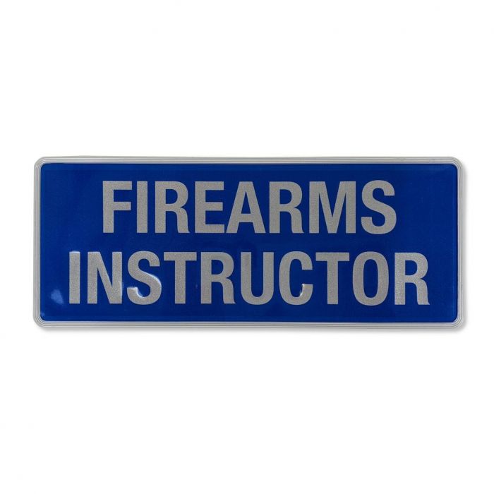 Reflective Firearms Instructor Badge Large Blue
