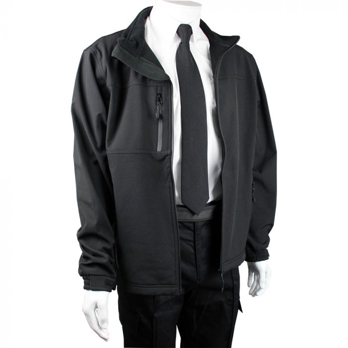 Black Soft Shell Jacket Police Supplies