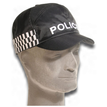 Black Police Cap