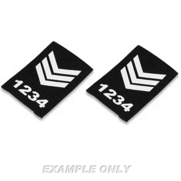 Protec Black Custom Printed Police Sergeant Slider Epaulettes