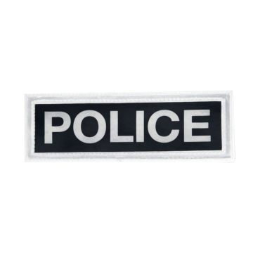 Small Reflective Black Police Badge