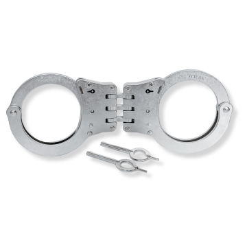TCH 812 Dual Key Hinge Handcuffs - Standard Nickel Finish