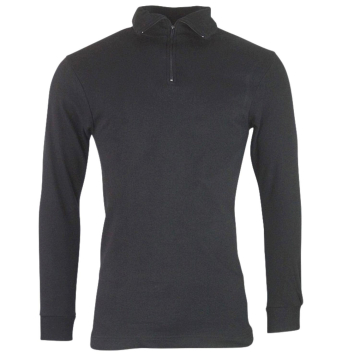 Kombat UK Norwegian Thermal Zip Neck Top - Black