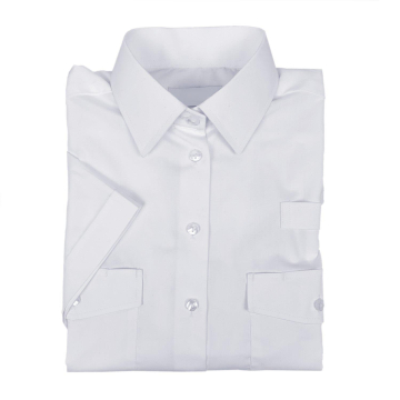 Ladies White Short Sleeve Police Uniform Shirt with Epaulettes