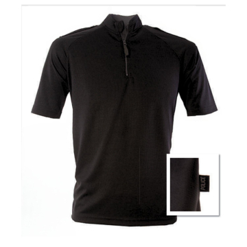 Police Wicking Half Zip T-Shirt with Epaulettes