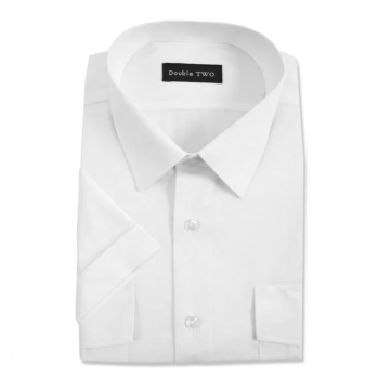 Ladies White Short Sleeve Uniform Shirt with Epaulettes