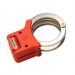TCH850R red nickel plated rigid folding handcuffs