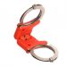 TCH850R red nickel plated rigid folding handcuffs