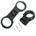 TCH 852B Dual Key Black Rigid Folding Handcuffs