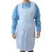 Pack of 100x White Polythene Disposable Aprons
