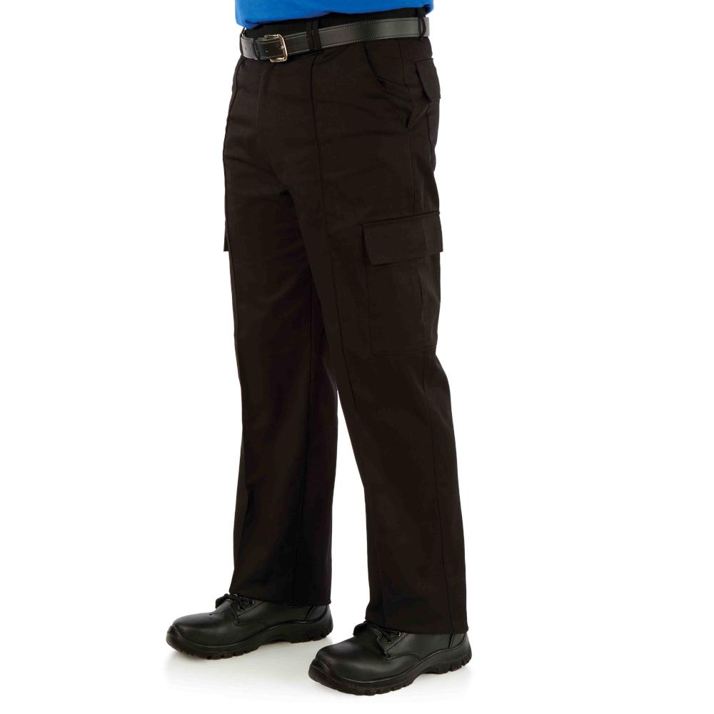 Mens black cargo trousers uk deals