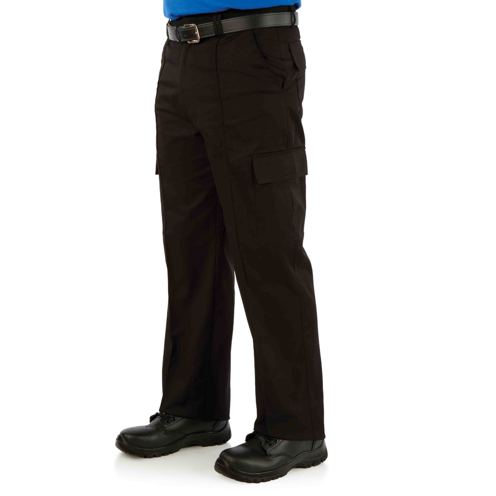Men's Black Cargo Trousers - Police Supplies